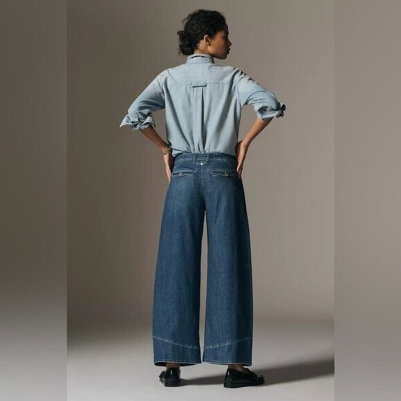 NWT Size 28 - Pilcro Full Curve High-Rise Wide-Leg Jeans - Picture 2 of 16